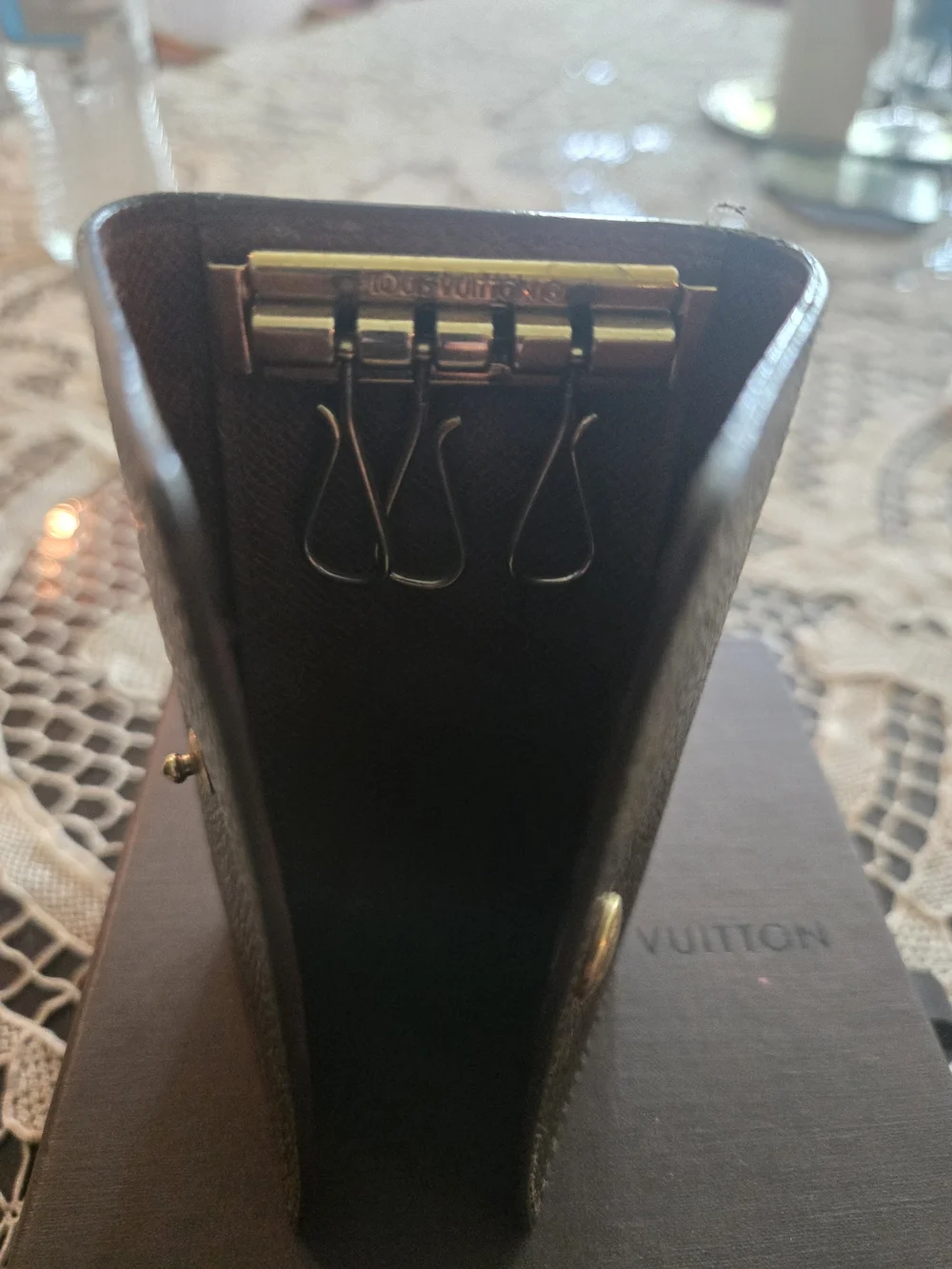 Louis Vuitton Vintage Brown Monogram Key Holder Case